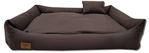 Odolplusz XXL - Hundebett für große Hunde - Hundekissen - Hundesofa mit Wendekissen | Bezug abnehmbar und waschbar (Braun)