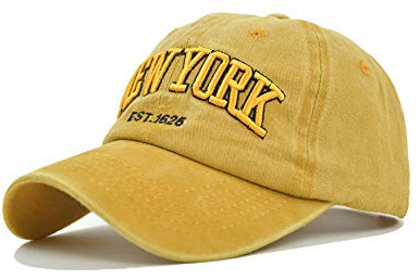 Yutdeng Cappello Uomo New York Vintage Cappellino Ricamo Berretto da Baseball Hip Hop Sport Cappellino retrò Cappellini con Visiera Ciclismo Running Donna Baseball cap