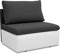 Bonni TOLEDO Lehnsessel, Sessel mit Schlaffunktion, Schlafsofa, Klappsofa, Schlafcouch, Bettsofa, vom Hersteller, Couch, Couchgarnitur, Sofagarnitur, Ideal für kleine Wohnungen (Graphit/Weiß)