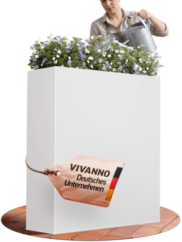 VIVANNO Pflanzkübel Raumteiler Sichtschutz ELEMENTO Stahlblech 75x90x25 cm