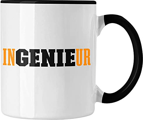 Trendation - Ingenieur Tasse Gadget Geschenk Ingeneur Kaffeetasse Geschenkidee (Schwarz)