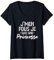 Femme J'men fous je suis une princesse T-Shirt avec Col en V