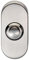 Decorative Door Bell Cover - Satin Stainless Steel - 64 x 30mm Oval Push Button | Metal Door Bell Cap - External Bell Push Buzzer Cover - Cover Plate Only Door Bell Not Included