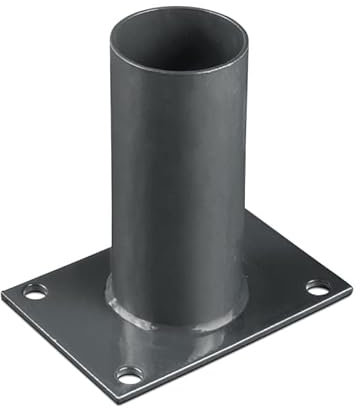 Easy Clôture Platine de fixation diamètre 60 mm pour portillon grillagé Gris anthracite