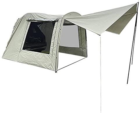 Yajimsa Campaña Portátil A Prueba Agua del Toldo del Coche, Carpa Maletero para Coche, Refugio del Sol del Toldo del Coche para Acampar Al Aire Libre,SUV