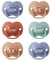 Tommee Tippee Anytime Schnuller, Symmetrische Kiefergerechte Form, BPA-freies Silikon, 18-36M, 6er-Set, Mehrfarbig, 433546