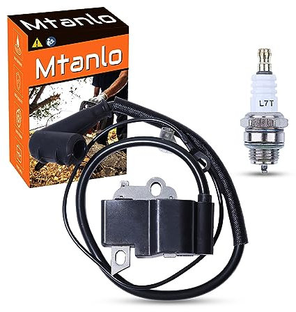 Mtanlo Modulo bobina di accensione per motosega Dolmar PS-460 PS-500 PS-510 PS-4600S Ricambio 181143204 Modulo bobina di accensione motore motosega, ricambio per NGK (4626) BPMR7A BPR5ES