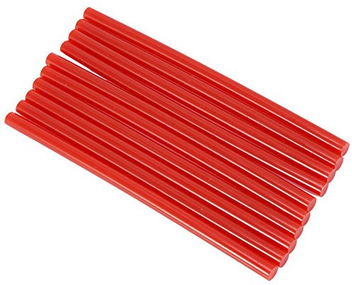 TOPINCN 10 Stücke Schmelzklebestifte, 7 * 150 Mm Heißklebestifte Bunte Schmelzklebestifte DIY Bastelstifte für 20 W Kleine Power-Pistole(Rot)