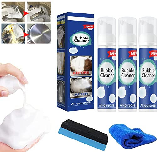 Rheineule Schaumreiniger,Spülfreies Allzweck-Reinigungsspray,Bubble Cleaner Schaum (3 Stück, 100ml)