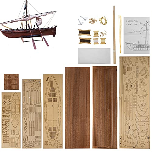 GAWEGM Holzschiff Modellbausatz - Maßstab 1:32 Walschiff Boot DIY Montage
