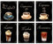 SUPERDANT 6pcs Cuadros para cocina Lienzo Cuadros decorativos cafeína Impresiones Pared Arte Cuadros Café Bar Pared Decoración Café Signo Cocina Lienzo Pared Arte para Hogar Moderno Comedor Sin marcos
