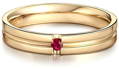 Verlobungsring Rubin, Ringe Aesthetic Gold 18 Karat Gold 0.5ct Rubin Einzelner Natürlicher Rubin Verlobungsring Heiratsantrag Größe 56 (17.8)