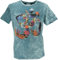 GURU SHOP No Time T-Shirt - Flower Power OM/Petrol, Herren, Baumwolle, Size:XXL
