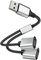 iJiGui Cable Divisor USB USB 2.0, Adaptador Hembra USB a 2USB, Doble Puerto de Carga/único Puerto de Transferencia de Datos USB Splitter, para PC/Laptop/Discos Duros Externos