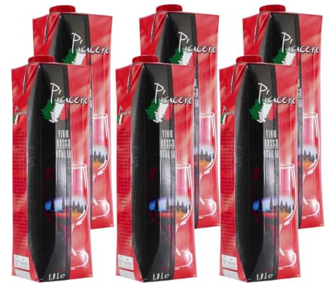 Piacere Vino Rosso - Italienischer Rotwein (12x1,0L)