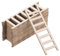 PATIKIL 2.4 Miniature Wooden Ladder, 20 Pack Mini Wood Dollhouse Straight Ladders DIY Craft Accessories, Natural Color