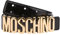 MOSCHINO Couture Gürtel schwarz Farbe Logo Gold groß Größe 48, Schwarz , 42