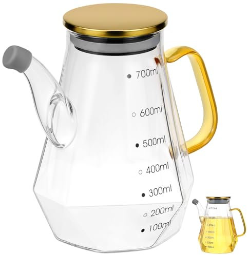 OSALADI Diamond Oiler Non Drip Honey Bottles Glass Water Jug Simple Syrup Syrup Oil Pourer Glass Oil Dispenser Large Container Olecranon Olive Oil Lecythus