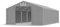 DAS COMPANY Lagerzelt 8x8m wasserdicht grau Zelt 560g/m² PVC Plane hochwertig Zelthalle Winter SD - Zeltgarage - Pavillon - Zeltgarage Winterfest - Lagerzelt Winterfest - Lagerhalle - Winterzelt