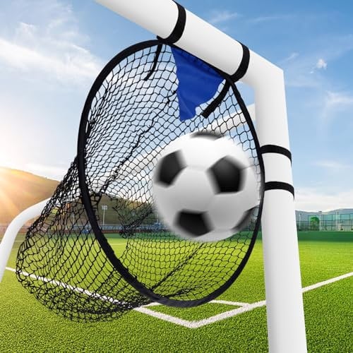 Top Bins Soccer Target Goal, 21.66 inch Diameter Soccer Target for Goal Training Football Soccer Target Net Practice Equipment to Improve Shooting Accuracy, Easy to Attach and Detach (Black)