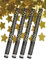 Max. Größe (80 cm) Partykanone Partypopper Streamer ®Auto-schmuck (4 Stück, golden Sterne)