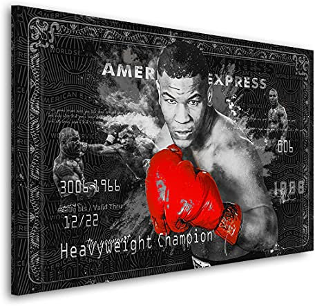 Kunstgestalten24 Leinwandbild Mike Tyson Wandbild Kunstdruck Raumdekoration XXL