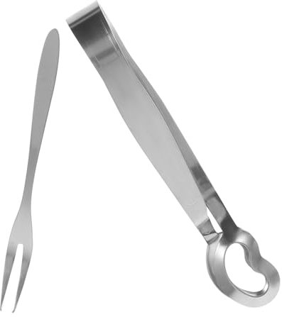 Cabilock Juego de Y Tenedores para Caracoles de Acero Inoxidable Vajilla para Caracoles Pinza Y Tenedor para Caracoles