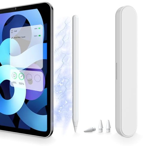 iPad Pencil 2nd Generation with Magnetic Wireless Charging, iPencil 2nd Generation with Palm Rejection, Stylus Pen for iPad Air 4/5 & iPad Mini 6 Gen, iPad Pro 11/12.9 Pencil, Tilt Sensitivity
