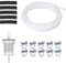 One Set Rubber Car Air Parking Heater Tube Durable Useful Diesel Heater Fuel Line Kit with Replacement Hose Clip Car Fuel Oil Heater Set for Original Equipment