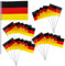 Murago - 72 x Handfahnen Deutschland ca.22cm - WM EM Fußball Fanartikel Dekoration Handflaggen Mini Fähnchen Flaggen Fahnen