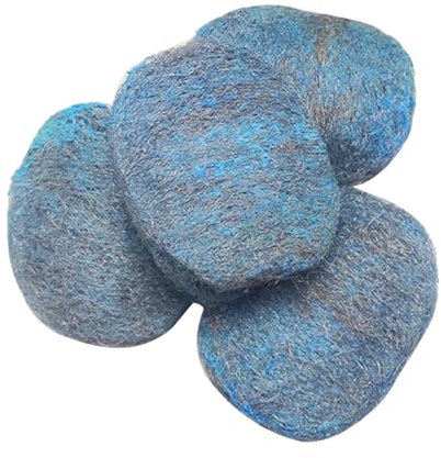 Dinglong 10 Pièces Metal à Récurer, Pou-dre de Laine d'acier pour épurateur d'acier de Cuisine, Boule de Nettoyage en Acier Inoxydable pour Laine de Fer Domestique en Laine d'acier de Cuisine