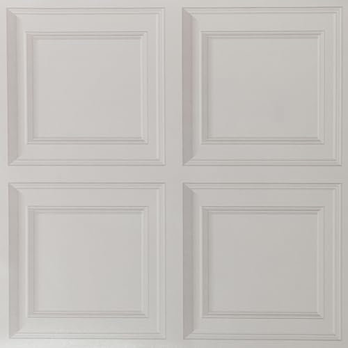 Anttyscar Grey White Panel Wallpaper, Wood Panelling Wallpaper, 3D Natural Wood Effect Tartan Wallpapers for Walls Living Room Hallway Stairs Lounge Hall Bedroom