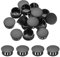 QUARKZMAN 32Pcs 22mm Noir Bouchon de Trou en Plastique, Bouchons de Trou de Panneau de Type Encastré Embouts d'Insertion pour Tubes de Trou de Verrouillage Armoire de Meubles
