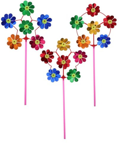Parliky 25stücke Windmühlenspielzeug Kinderwindmühle Dekoratives Windrad Windmühlenschmuck Kinderwindspinner Garten Startseite Dekoration