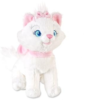 Disney Store Offizielles Marie Mini Bean Bag Kuscheltier, Aristocats, 19cm, Kleines Plüschkätzchen mit 3D-Pastellschleifen, Perfektes Kuscheltier