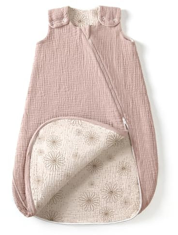 lulumoon Baby Schlafsack für 9-15 Monate: Musselin Schlafsack Baby für Jungen und Mädchen - Baumwolle Babyschlafsack für 80cm Ganzjahres Kinderzimmer