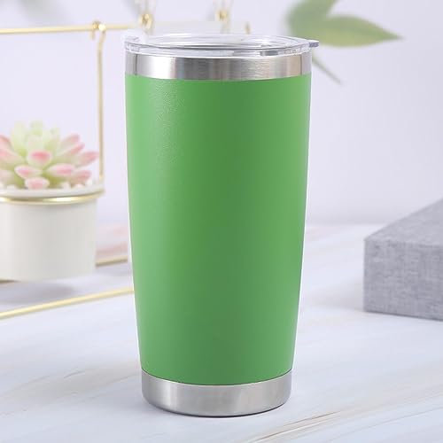 Taza de acero inoxidable de 20 onzas para exteriores, termo de doble capa con tapa, taza simple de gran capacidad para hielo