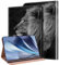 BOLELAW Case for Samsung Galaxy Tab A7 Lite 8.7 inch 2021 Leather Folio Flip Cover [Card Slot] [Stand Function] for Galaxy Tab A7 Lite Tablet Case, Lion