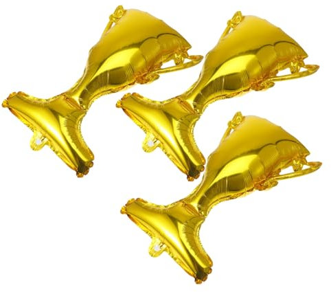 ERINGOGO 3stücke Pokal-folienballons Goldene Abschlussballon-deko Für Partys Feste Fotoshootings Für Hochzeiten Und Weihnachtsfeiern