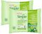 Simple Cleansing Wipes – Biodegradable Face Wipes with Vitamin B5 & E, Instantly Remove Waterproof Makeup & Pollution, Vegan, Hypoallergenic & Gentle on Skin (2Pack)