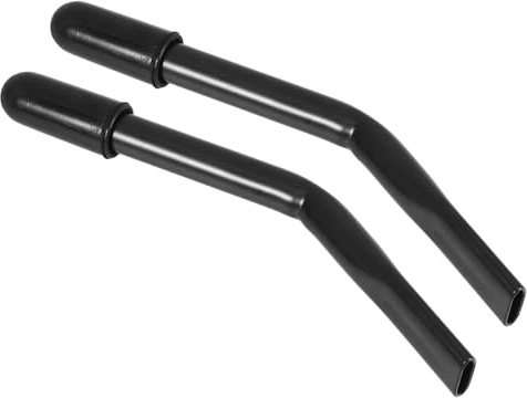 Rollstuhlbremsverlängerung aus Eisen 2 Stück mit Ergonomischem Griff | Schwarz, Passend für Manuelle Rollstühle und Reha Bereiche, als Ersatz für Abgenutzte Bremsstangen