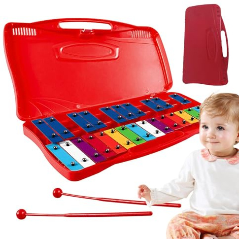 Kromatisk Glockenspiel: Gul, Röd Och Blå Tangentspel