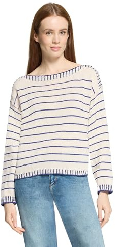 Cartoon Strick Strickpullover mit U-Boot-Ausschnitt
