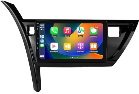 Radio de coche Android 14 10.1 pulgadas con pantalla táctil de 4 núcleos 2GB+64GB para Toyota Corolla Auris 2013 2014 2015 2016 circulación izquierda WiFi inalámbrica Android Auto y Carplay