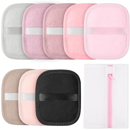AOOWU Coton Demaquillant Lavable, 8PCS Disque Démaquillant Réutilisable, Lingette Demaquillante Lavable Double Face Disponible, Doux Microfibre Démaquillant, pour Nettoyage du Visage, Soins de la Peau