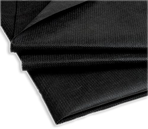 IPEA Tela No Tejida Negra 70 g/m2 TNT - Dimensiones 5 metros x 1 metro - Made in Italy - Tela Multiusos para Costura, Forros, Cojines, Colchones, Manteles, Jardín, Plantas - Color Negro
