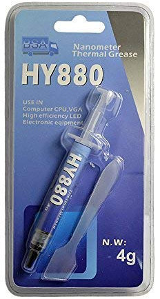 1 pcs Pasta Termica Siringa 3g HALNZIYE HY880 Grigio > 5,15 W/m-K Range Temperatura -30 +280 °C Contenuto Totale 3g Grasso Termico Thermal Paste Raffreddamento