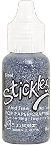 Ranger Steel Stickles Glitter Glue, Synthetic Material, Grey, 2.5 x 2.5 x 7.5 cm