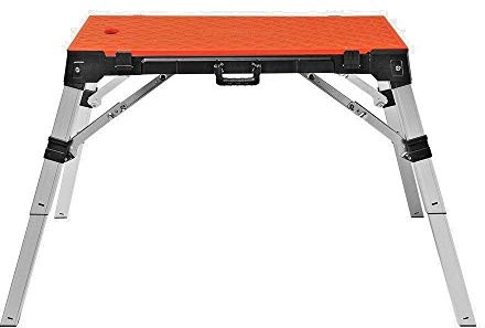 WINTOOLS 4-in-1 Multi-Function Portable Folding Workbench/Scaffold Platform/Creeper Carrier/Hand Truck - Black, Orange, Silver - Steel - Painted