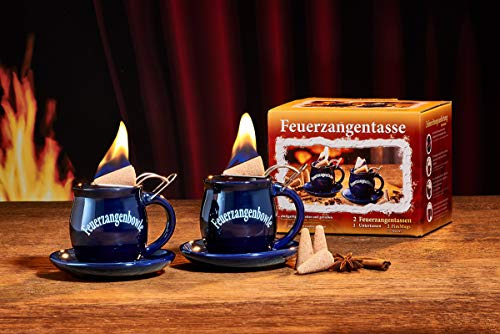 Feuerzangentasse 2er-Set, Blau - für Feuerzangenbowle